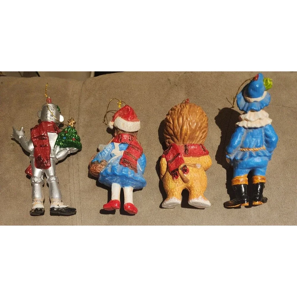 Wizard Of Oz Christmas Ornaments Kurt Adler 4pc Vtg 90’s Santa's World #H1389